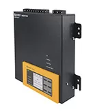 Controlador eléctrico negro y amarillo de pared industrial